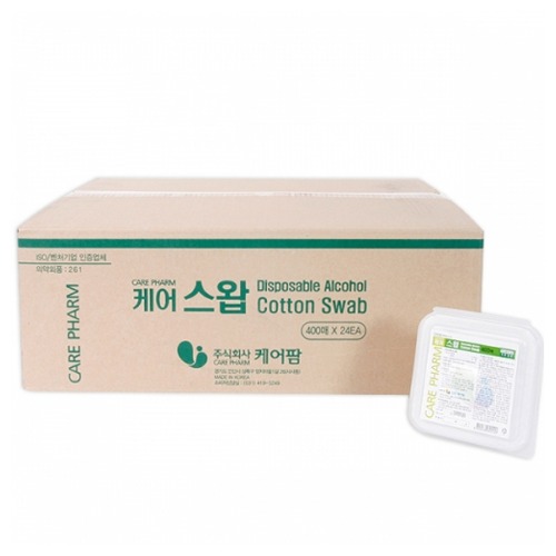 오픈메디칼케어팜 케어스왑 알콜솜 1박스 (400매x24개) - 소독솜