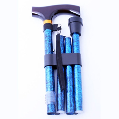 오픈메디칼홈케어 3단 접이식 알루미늄 지팡이 B043-606-9995 블루무늬