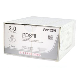 오픈메디칼에치콘 PDSII 봉합사 W9125H (2/0) 26mm Round 1/2 70cm 36개