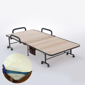 오픈메디칼아텍스 수납식 오동나무 접이식 침대 BF1010 + 세탁용패드 리클라이닝 베드